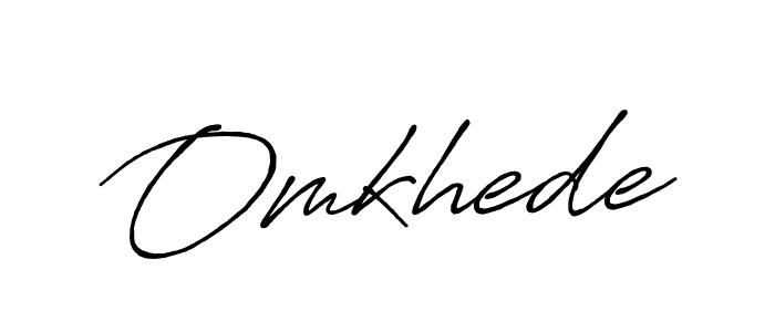 How to make Omkhede signature? Antro_Vectra_Bolder is a professional autograph style. Create handwritten signature for Omkhede name. Omkhede signature style 7 images and pictures png