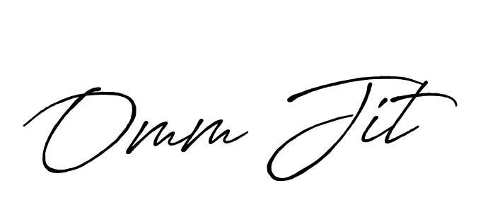 How to make Omm Jit signature? Antro_Vectra_Bolder is a professional autograph style. Create handwritten signature for Omm Jit name. Omm Jit signature style 7 images and pictures png