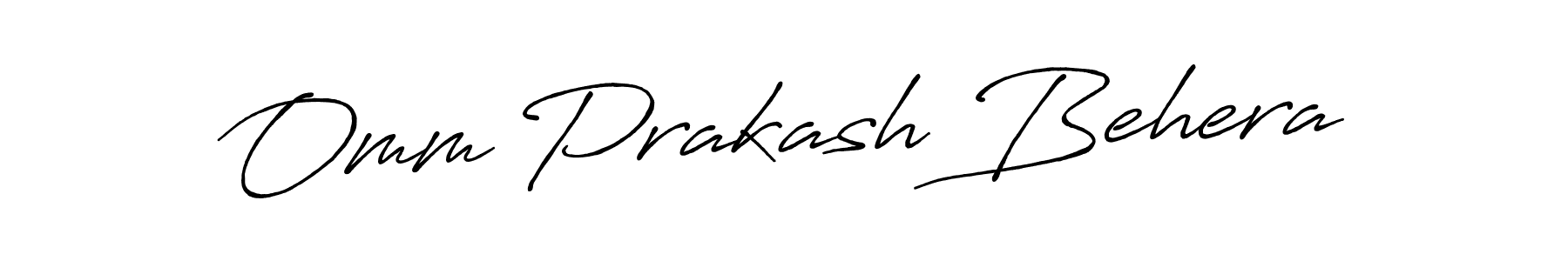 How to make Omm Prakash Behera signature? Antro_Vectra_Bolder is a professional autograph style. Create handwritten signature for Omm Prakash Behera name. Omm Prakash Behera signature style 7 images and pictures png
