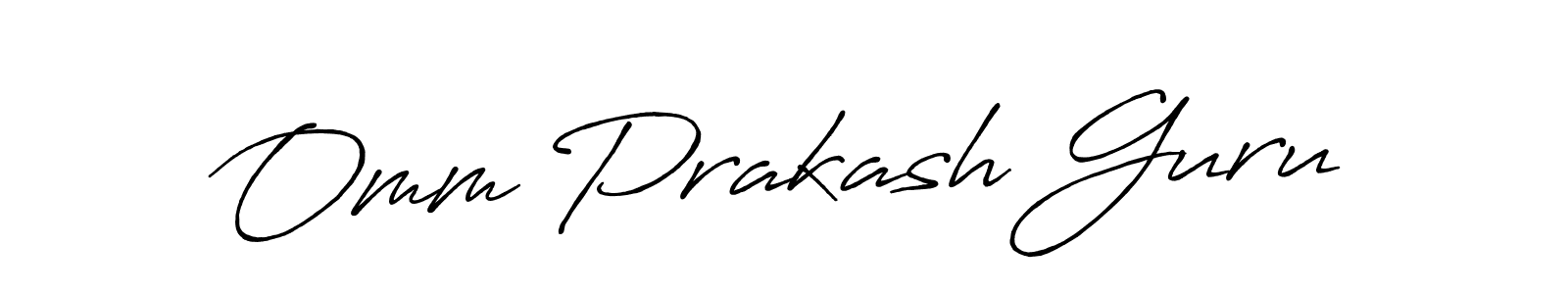 Design your own signature with our free online signature maker. With this signature software, you can create a handwritten (Antro_Vectra_Bolder) signature for name Omm Prakash Guru. Omm Prakash Guru signature style 7 images and pictures png