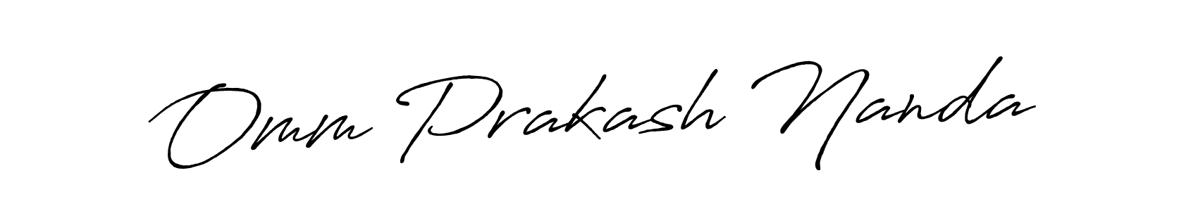 It looks lik you need a new signature style for name Omm Prakash Nanda. Design unique handwritten (Antro_Vectra_Bolder) signature with our free signature maker in just a few clicks. Omm Prakash Nanda signature style 7 images and pictures png