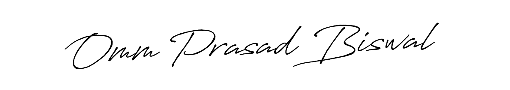 Make a beautiful signature design for name Omm Prasad Biswal. With this signature (Antro_Vectra_Bolder) style, you can create a handwritten signature for free. Omm Prasad Biswal signature style 7 images and pictures png