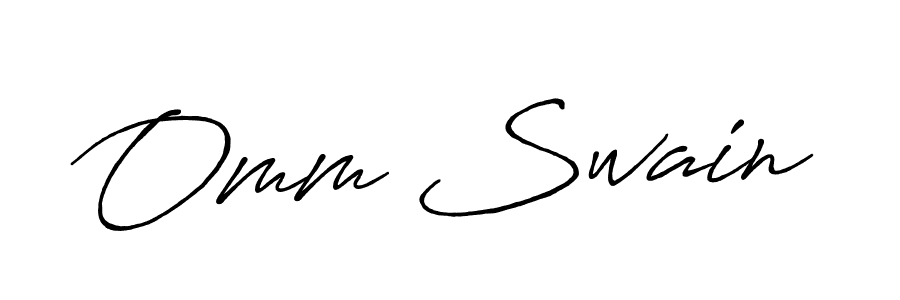 Make a beautiful signature design for name Omm Swain. With this signature (Antro_Vectra_Bolder) style, you can create a handwritten signature for free. Omm Swain signature style 7 images and pictures png