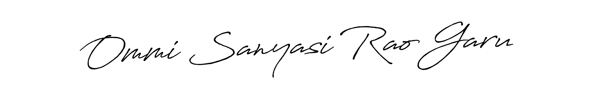 You should practise on your own different ways (Antro_Vectra_Bolder) to write your name (Ommi Sanyasi Rao Garu) in signature. don't let someone else do it for you. Ommi Sanyasi Rao Garu signature style 7 images and pictures png