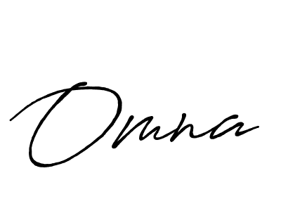 How to make Omna signature? Antro_Vectra_Bolder is a professional autograph style. Create handwritten signature for Omna name. Omna signature style 7 images and pictures png