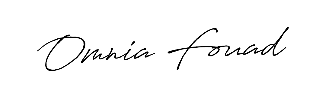 Create a beautiful signature design for name Omnia Fouad. With this signature (Antro_Vectra_Bolder) fonts, you can make a handwritten signature for free. Omnia Fouad signature style 7 images and pictures png