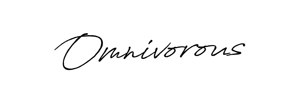 How to make Omnivorous name signature. Use Antro_Vectra_Bolder style for creating short signs online. This is the latest handwritten sign. Omnivorous signature style 7 images and pictures png