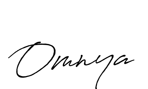 Omnya stylish signature style. Best Handwritten Sign (Antro_Vectra_Bolder) for my name. Handwritten Signature Collection Ideas for my name Omnya. Omnya signature style 7 images and pictures png