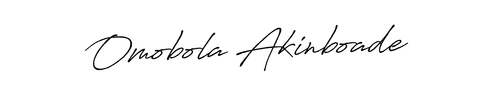 Design your own signature with our free online signature maker. With this signature software, you can create a handwritten (Antro_Vectra_Bolder) signature for name Omobola Akinboade. Omobola Akinboade signature style 7 images and pictures png