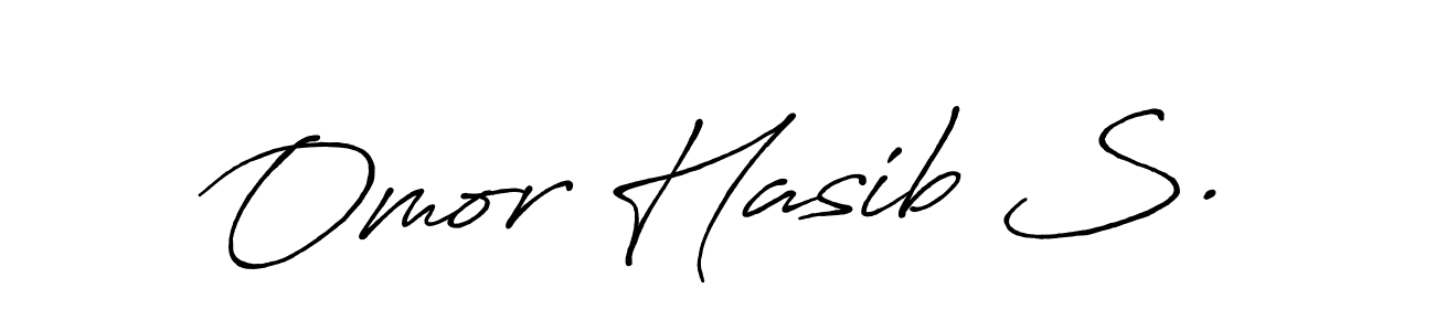 Use a signature maker to create a handwritten signature online. With this signature software, you can design (Antro_Vectra_Bolder) your own signature for name Omor Hasib S.. Omor Hasib S. signature style 7 images and pictures png