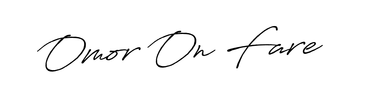 if you are searching for the best signature style for your name Omor On Fare. so please give up your signature search. here we have designed multiple signature styles  using Antro_Vectra_Bolder. Omor On Fare signature style 7 images and pictures png