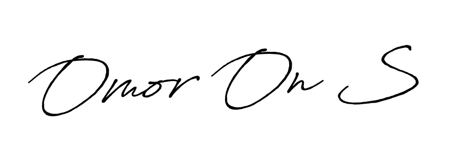 Design your own signature with our free online signature maker. With this signature software, you can create a handwritten (Antro_Vectra_Bolder) signature for name Omor On S. Omor On S signature style 7 images and pictures png