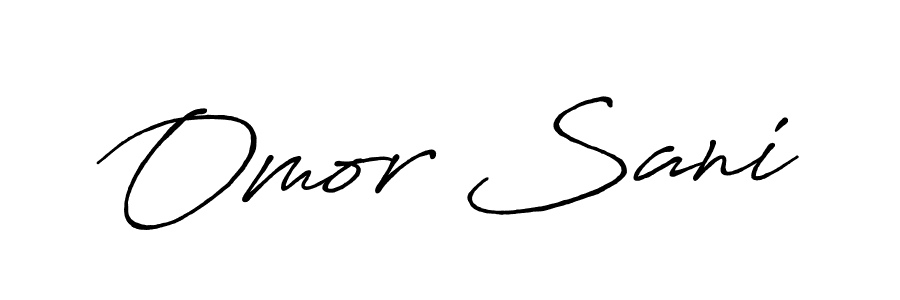 Make a beautiful signature design for name Omor Sani. With this signature (Antro_Vectra_Bolder) style, you can create a handwritten signature for free. Omor Sani signature style 7 images and pictures png
