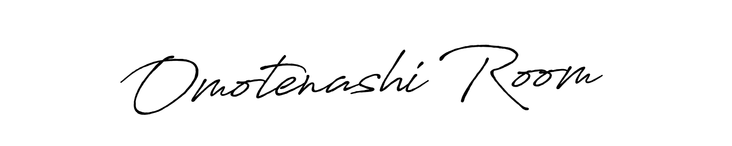 How to make Omotenashi Room name signature. Use Antro_Vectra_Bolder style for creating short signs online. This is the latest handwritten sign. Omotenashi Room signature style 7 images and pictures png