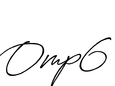 Use a signature maker to create a handwritten signature online. With this signature software, you can design (Antro_Vectra_Bolder) your own signature for name Omp6. Omp6 signature style 7 images and pictures png