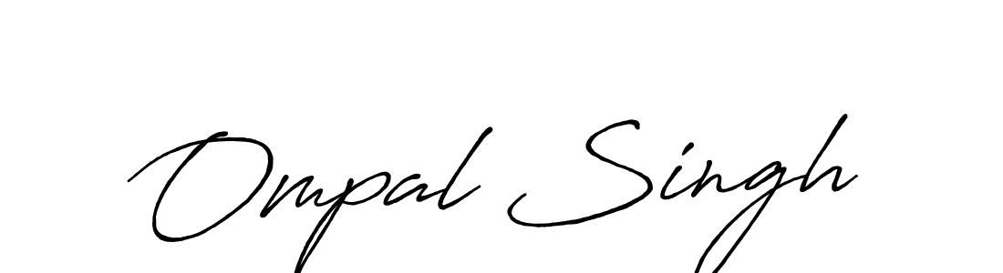 Make a beautiful signature design for name Ompal Singh. With this signature (Antro_Vectra_Bolder) style, you can create a handwritten signature for free. Ompal Singh signature style 7 images and pictures png