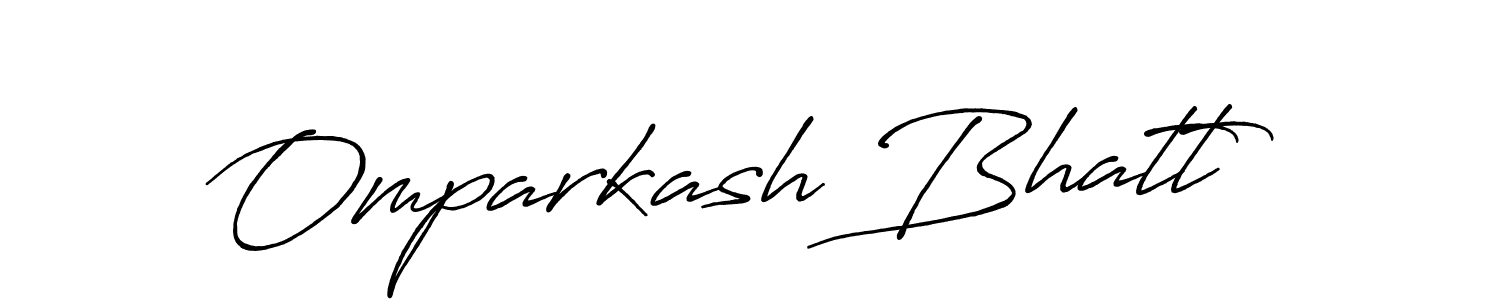 Design your own signature with our free online signature maker. With this signature software, you can create a handwritten (Antro_Vectra_Bolder) signature for name Omparkash Bhatt. Omparkash Bhatt signature style 7 images and pictures png