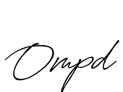 How to make Ompd signature? Antro_Vectra_Bolder is a professional autograph style. Create handwritten signature for Ompd name. Ompd signature style 7 images and pictures png