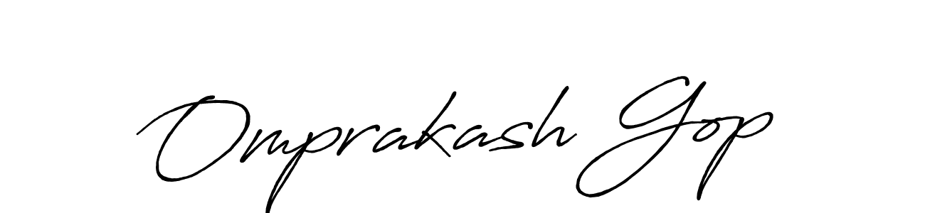 Omprakash Gop stylish signature style. Best Handwritten Sign (Antro_Vectra_Bolder) for my name. Handwritten Signature Collection Ideas for my name Omprakash Gop. Omprakash Gop signature style 7 images and pictures png