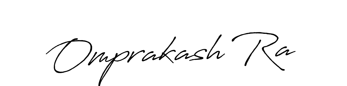 Create a beautiful signature design for name Omprakash Ra. With this signature (Antro_Vectra_Bolder) fonts, you can make a handwritten signature for free. Omprakash Ra signature style 7 images and pictures png