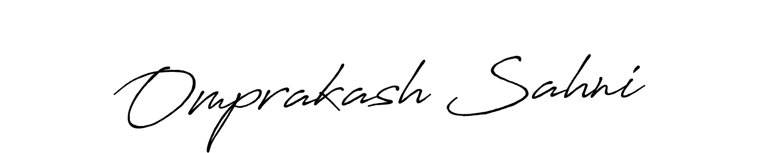 Also we have Omprakash Sahni name is the best signature style. Create professional handwritten signature collection using Antro_Vectra_Bolder autograph style. Omprakash Sahni signature style 7 images and pictures png