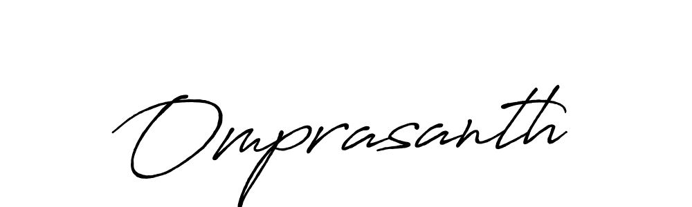 Omprasanth stylish signature style. Best Handwritten Sign (Antro_Vectra_Bolder) for my name. Handwritten Signature Collection Ideas for my name Omprasanth. Omprasanth signature style 7 images and pictures png
