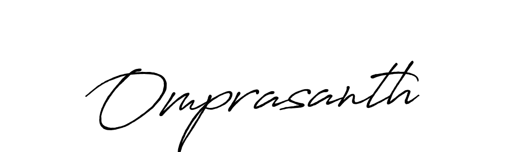 Omprasanth stylish signature style. Best Handwritten Sign (Antro_Vectra_Bolder) for my name. Handwritten Signature Collection Ideas for my name Omprasanth. Omprasanth signature style 7 images and pictures png