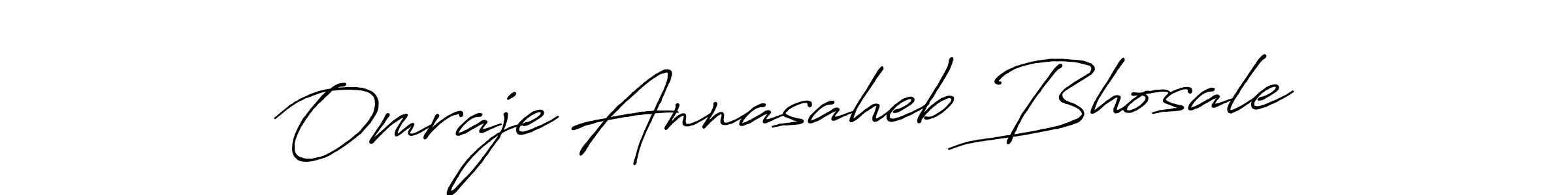 How to make Omraje Annasaheb Bhosale name signature. Use Antro_Vectra_Bolder style for creating short signs online. This is the latest handwritten sign. Omraje Annasaheb Bhosale signature style 7 images and pictures png