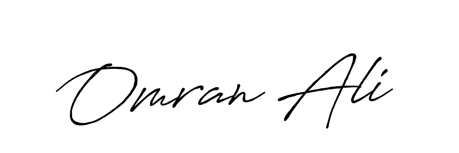 Design your own signature with our free online signature maker. With this signature software, you can create a handwritten (Antro_Vectra_Bolder) signature for name Omran Ali. Omran Ali signature style 7 images and pictures png