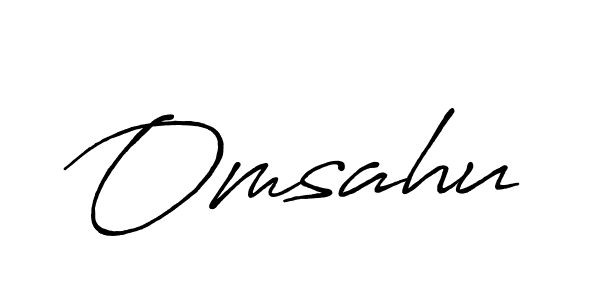 Create a beautiful signature design for name Omsahu. With this signature (Antro_Vectra_Bolder) fonts, you can make a handwritten signature for free. Omsahu signature style 7 images and pictures png