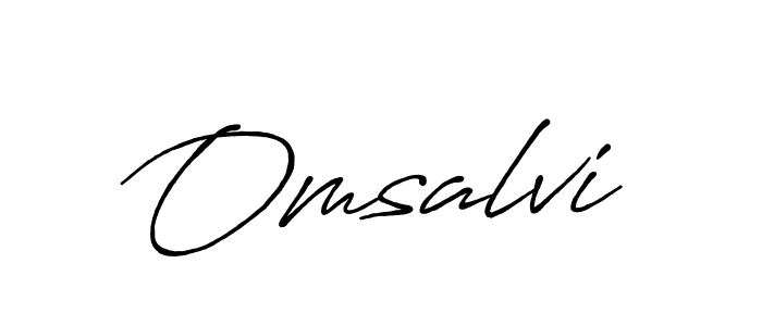 Design your own signature with our free online signature maker. With this signature software, you can create a handwritten (Antro_Vectra_Bolder) signature for name Omsalvi. Omsalvi signature style 7 images and pictures png