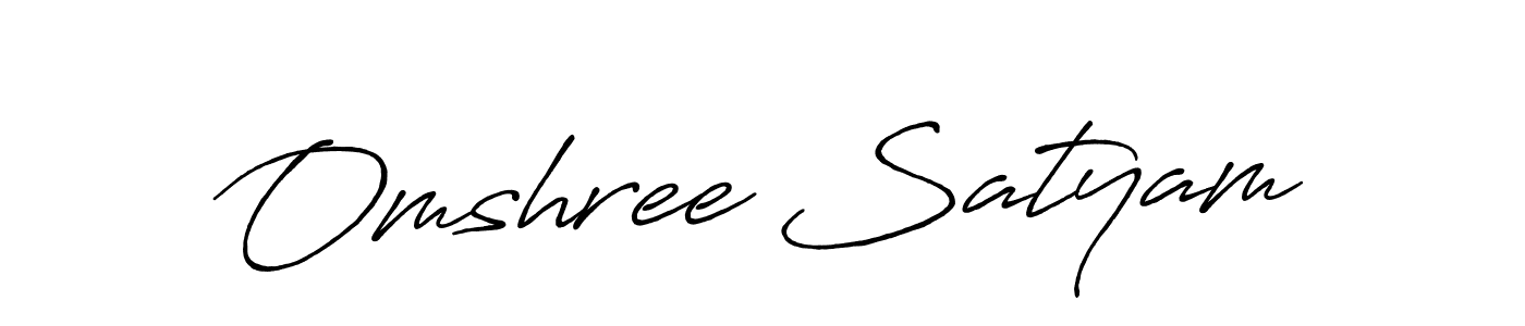 Use a signature maker to create a handwritten signature online. With this signature software, you can design (Antro_Vectra_Bolder) your own signature for name Omshree Satyam. Omshree Satyam signature style 7 images and pictures png