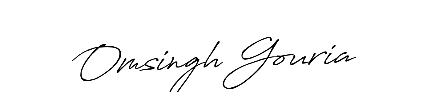 Also we have Omsingh Gouria name is the best signature style. Create professional handwritten signature collection using Antro_Vectra_Bolder autograph style. Omsingh Gouria signature style 7 images and pictures png