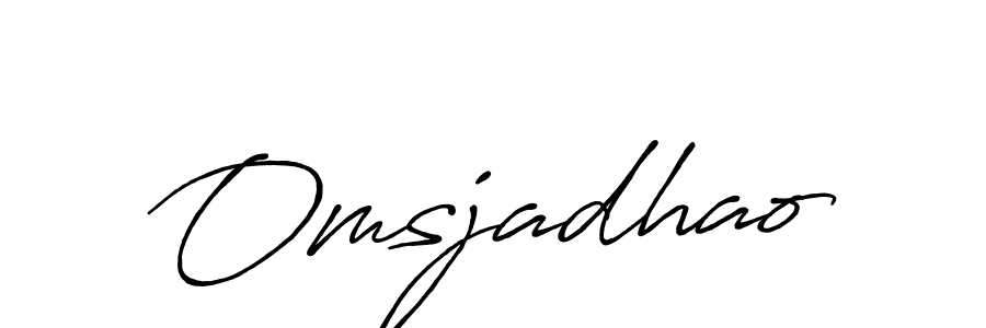 Make a beautiful signature design for name Omsjadhao. Use this online signature maker to create a handwritten signature for free. Omsjadhao signature style 7 images and pictures png