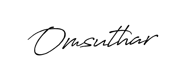 Also we have Omsuthar name is the best signature style. Create professional handwritten signature collection using Antro_Vectra_Bolder autograph style. Omsuthar signature style 7 images and pictures png
