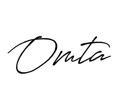 Also we have Omta name is the best signature style. Create professional handwritten signature collection using Antro_Vectra_Bolder autograph style. Omta signature style 7 images and pictures png