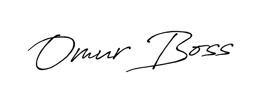 Create a beautiful signature design for name Omur Boss. With this signature (Antro_Vectra_Bolder) fonts, you can make a handwritten signature for free. Omur Boss signature style 7 images and pictures png