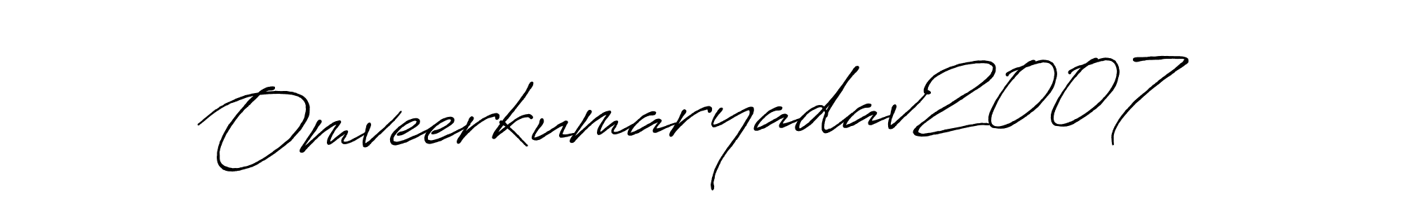 Similarly Antro_Vectra_Bolder is the best handwritten signature design. Signature creator online .You can use it as an online autograph creator for name Omveerkumaryadav2007. Omveerkumaryadav2007 signature style 7 images and pictures png