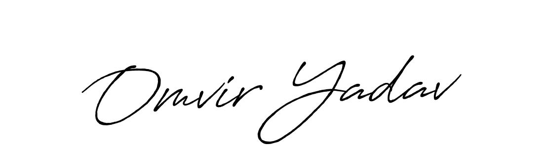 Use a signature maker to create a handwritten signature online. With this signature software, you can design (Antro_Vectra_Bolder) your own signature for name Omvir Yadav. Omvir Yadav signature style 7 images and pictures png