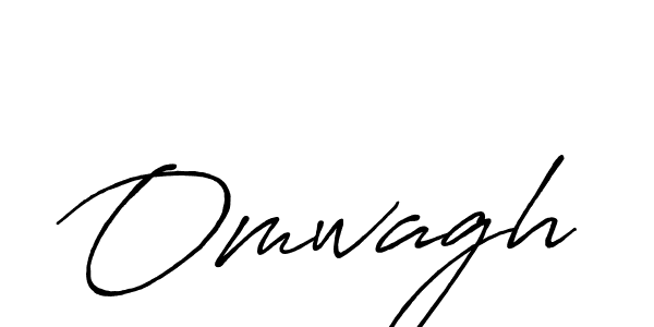 Make a beautiful signature design for name Omwagh. With this signature (Antro_Vectra_Bolder) style, you can create a handwritten signature for free. Omwagh signature style 7 images and pictures png