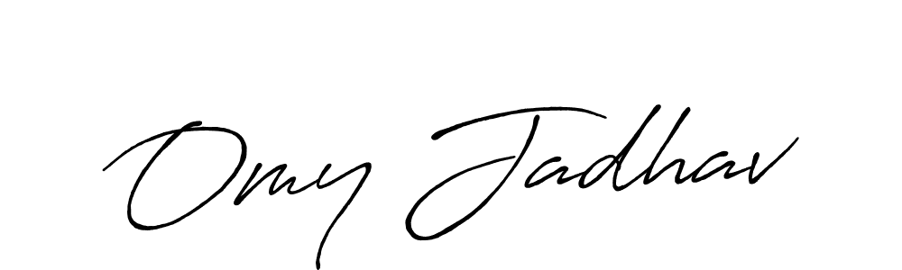 if you are searching for the best signature style for your name Omy Jadhav. so please give up your signature search. here we have designed multiple signature styles  using Antro_Vectra_Bolder. Omy Jadhav signature style 7 images and pictures png