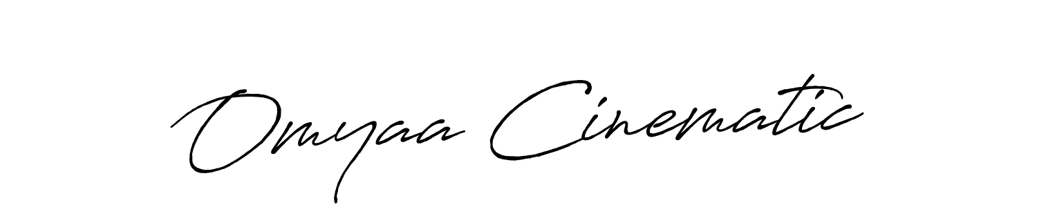 Design your own signature with our free online signature maker. With this signature software, you can create a handwritten (Antro_Vectra_Bolder) signature for name Omyaa Cinematic. Omyaa Cinematic signature style 7 images and pictures png