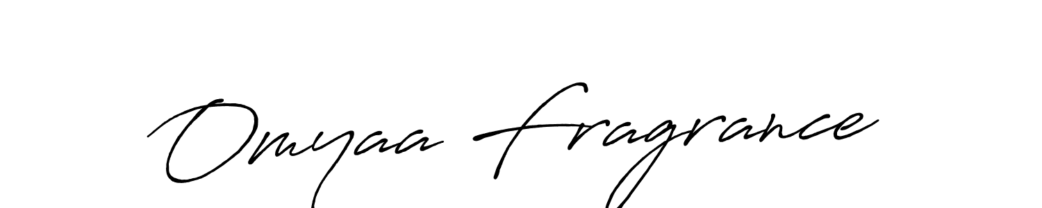 Create a beautiful signature design for name Omyaa Fragrance. With this signature (Antro_Vectra_Bolder) fonts, you can make a handwritten signature for free. Omyaa Fragrance signature style 7 images and pictures png