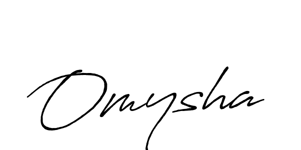 Omysha stylish signature style. Best Handwritten Sign (Antro_Vectra_Bolder) for my name. Handwritten Signature Collection Ideas for my name Omysha. Omysha signature style 7 images and pictures png