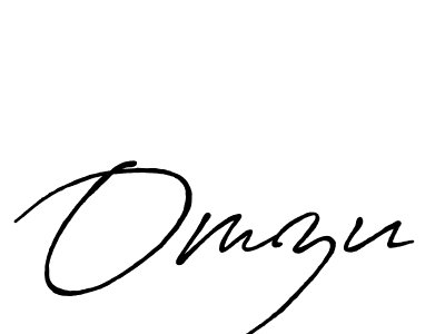 Make a beautiful signature design for name Omzu. With this signature (Antro_Vectra_Bolder) style, you can create a handwritten signature for free. Omzu signature style 7 images and pictures png