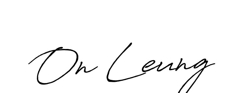 Also You can easily find your signature by using the search form. We will create On Leung name handwritten signature images for you free of cost using Antro_Vectra_Bolder sign style. On Leung signature style 7 images and pictures png