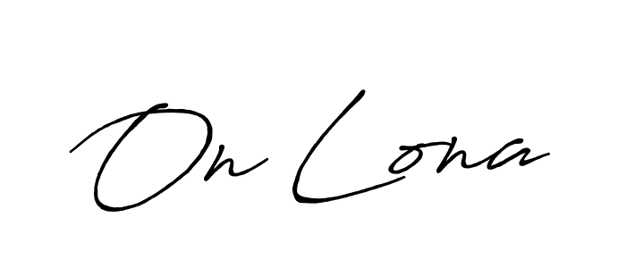 Also You can easily find your signature by using the search form. We will create On Lona name handwritten signature images for you free of cost using Antro_Vectra_Bolder sign style. On Lona signature style 7 images and pictures png