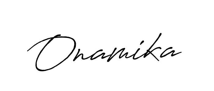 Design your own signature with our free online signature maker. With this signature software, you can create a handwritten (Antro_Vectra_Bolder) signature for name Onamika. Onamika signature style 7 images and pictures png