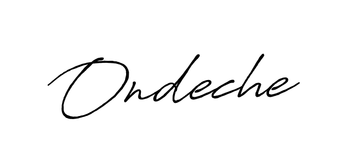 Ondeche stylish signature style. Best Handwritten Sign (Antro_Vectra_Bolder) for my name. Handwritten Signature Collection Ideas for my name Ondeche. Ondeche signature style 7 images and pictures png