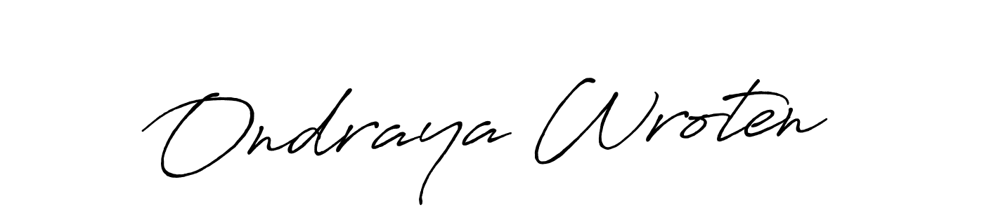 Also You can easily find your signature by using the search form. We will create Ondraya Wroten name handwritten signature images for you free of cost using Antro_Vectra_Bolder sign style. Ondraya Wroten signature style 7 images and pictures png